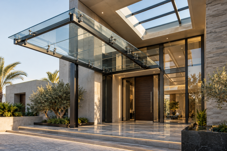 السكاي لايت والمظلات الزجاجية